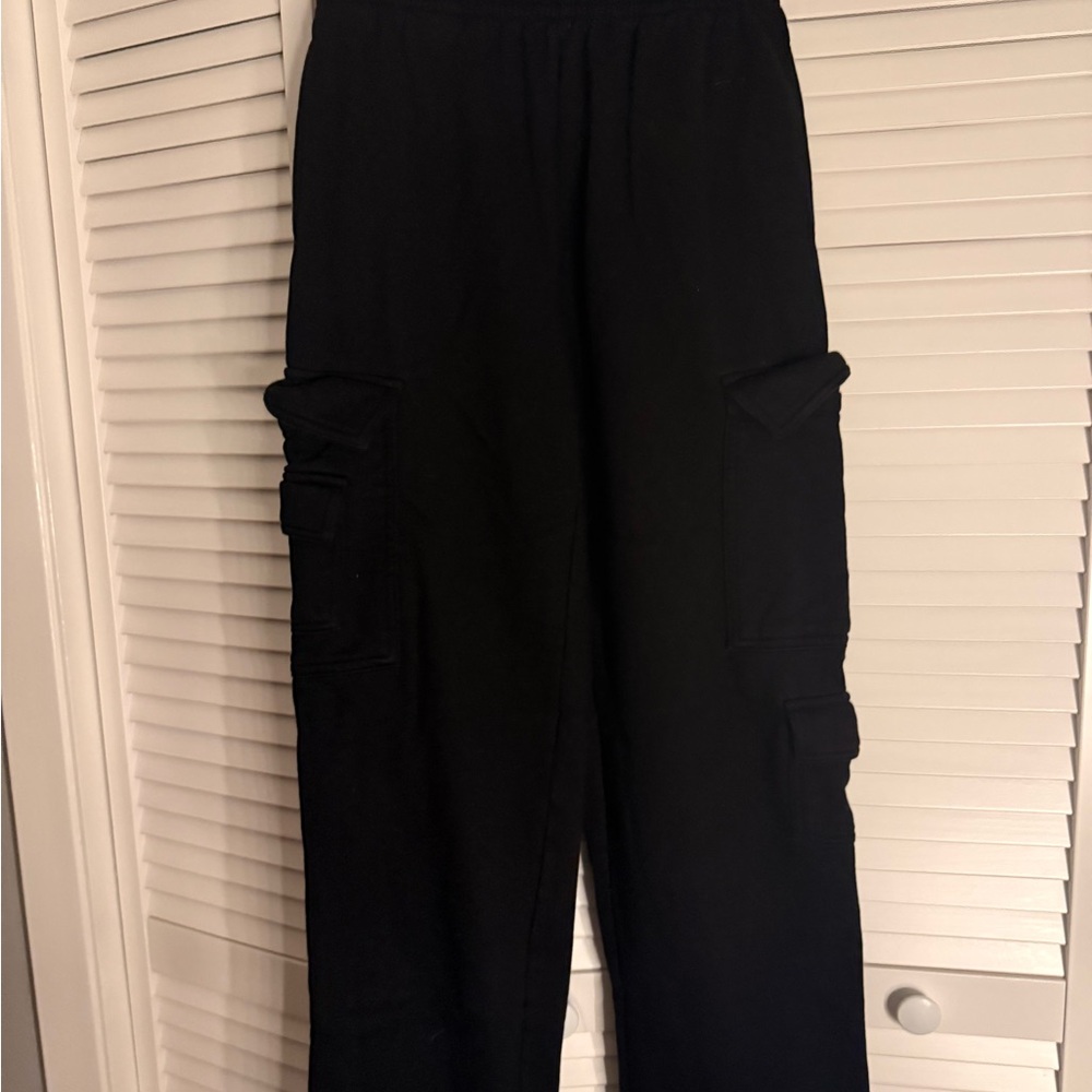 Garage Black Elastic Waist cargo pants